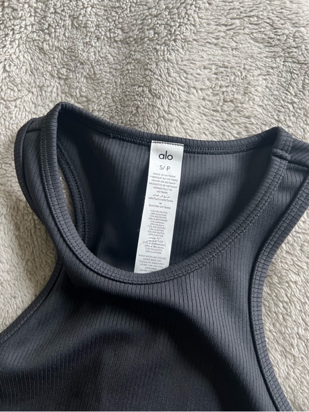 NEW! Alo Yoga Airlift Ribbed Magnetic Dress Black Small - Picture 5 of 6